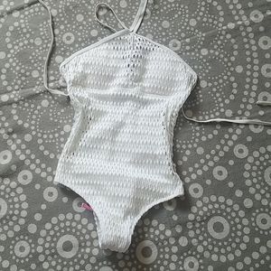 Vanilla beach cream crochet swimsuit size S